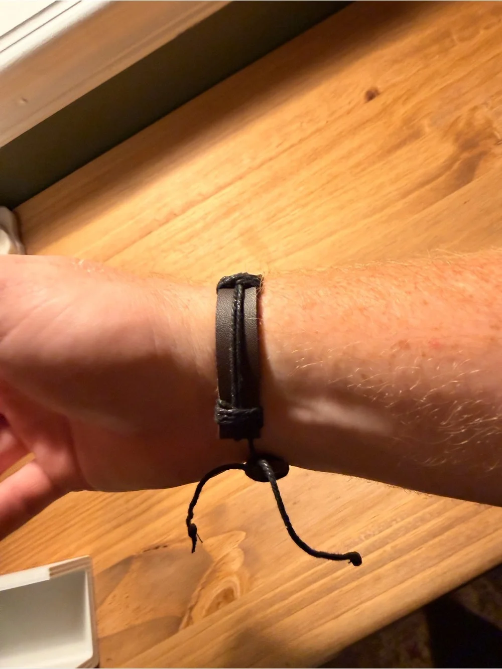 Men's Black Leather Tree of Life Bracelet
